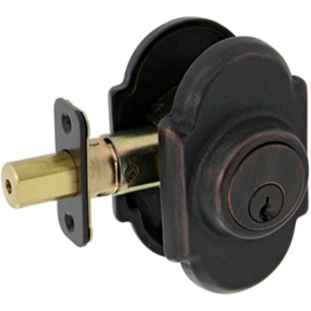 DELANEY DESIGNER Delaney Designer 631000C Single Cylinder Deadbolt With Curved Backplate 631000C